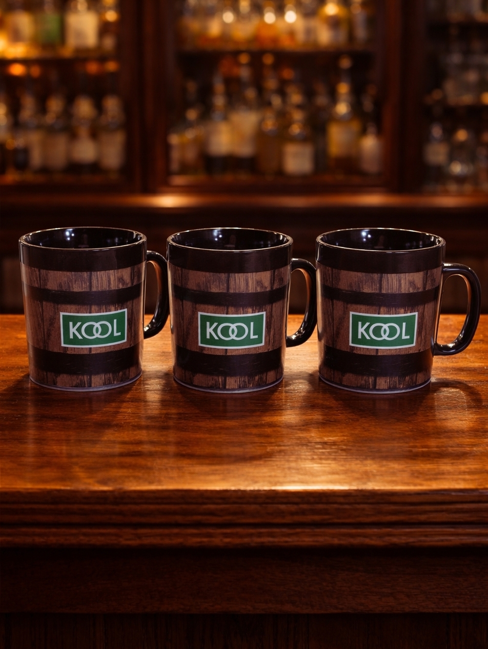 KOOL Brown Barrel-Pattern Coffee Cups